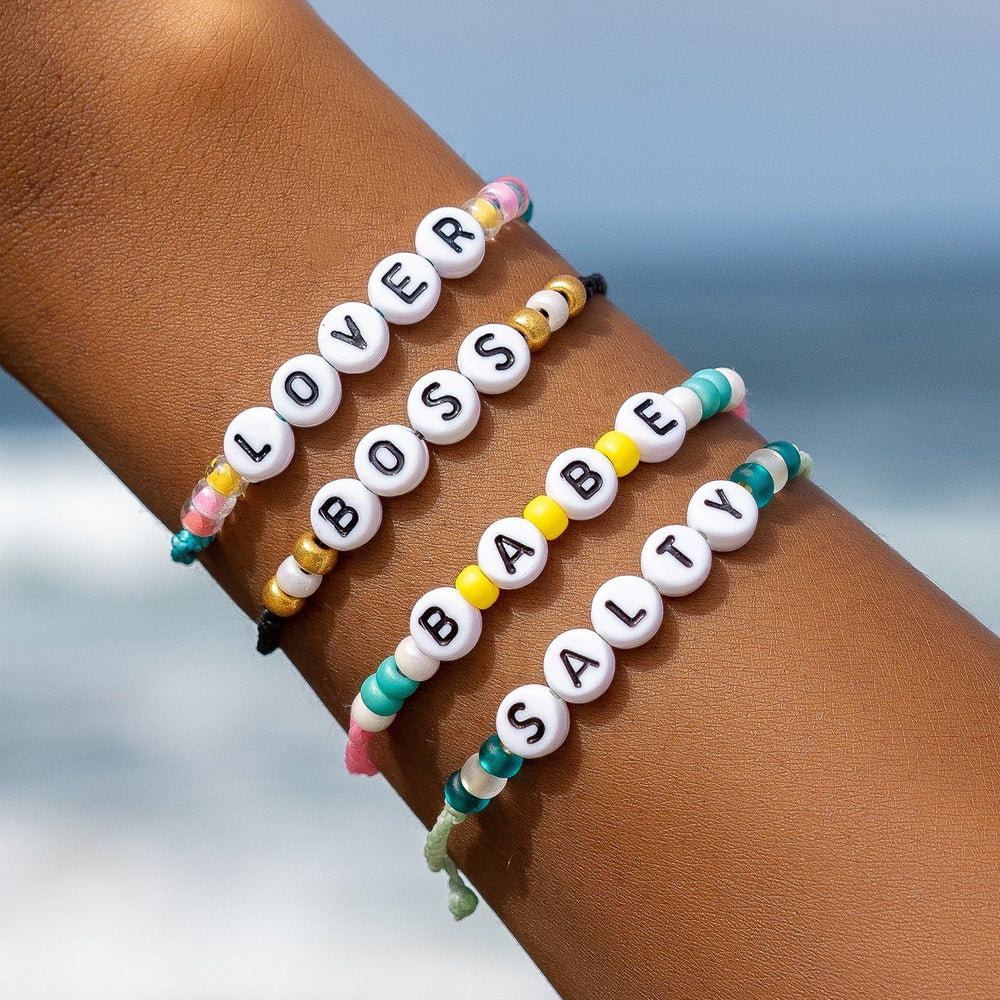 Beads Bracelets Letters, Alphabet Beads Bracelets