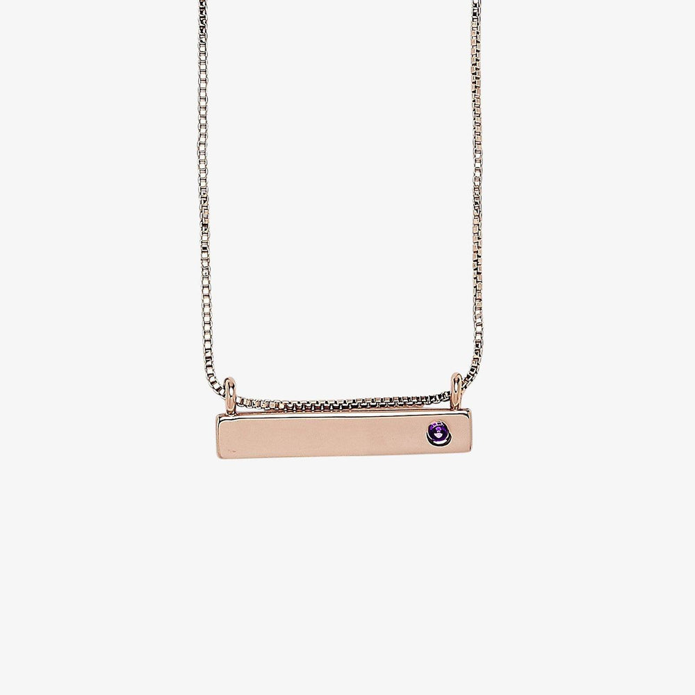 Mother's Birthstone Vertical Bar Necklace with Handset Crystals – Shop Iowa