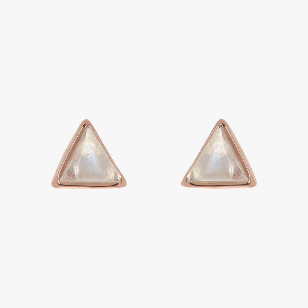 Gemstone Triangle Stud Earrings 1