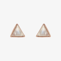 Gemstone Triangle Stud Earrings Gallery Thumbnail