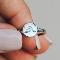 Wave Coin Ring Gallery Thumbnail