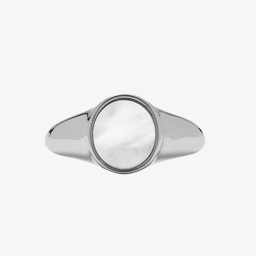 Mother of Pearl Signet Ring 1