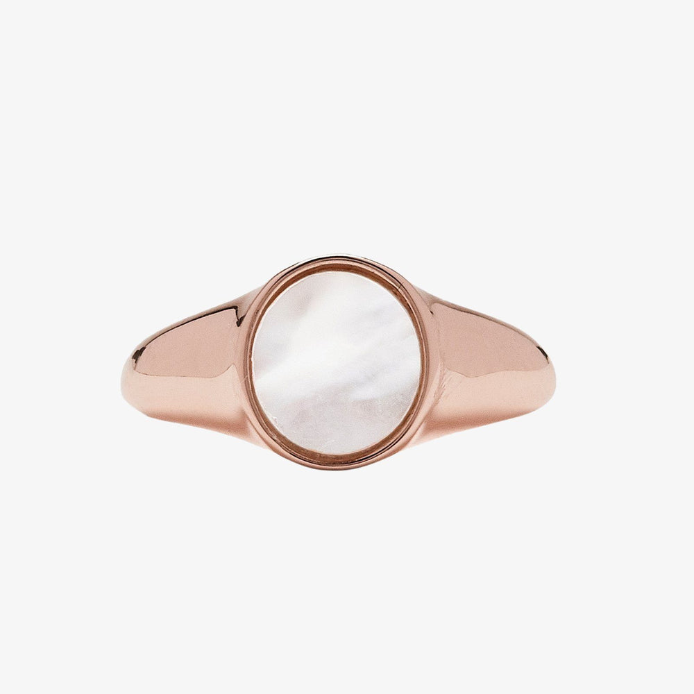 Mother of Pearl Signet Ring 2