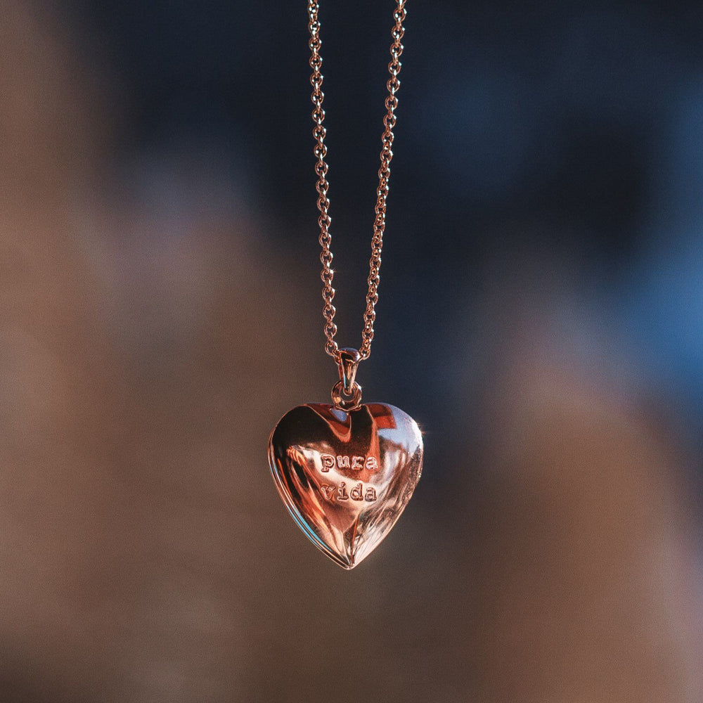 Stone Heart Locket Necklace 5