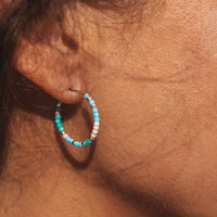 Playa Seed Bead Hoop Earrings Gallery Thumbnail