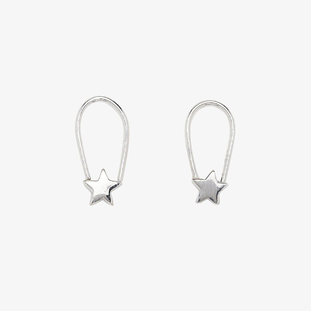 Star Safety Pin Earrings 1