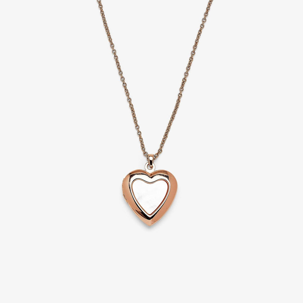 Stone Heart Locket Necklace 1