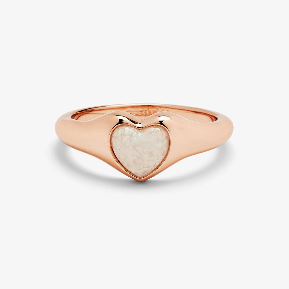 Stone Heart Signet Ring 1